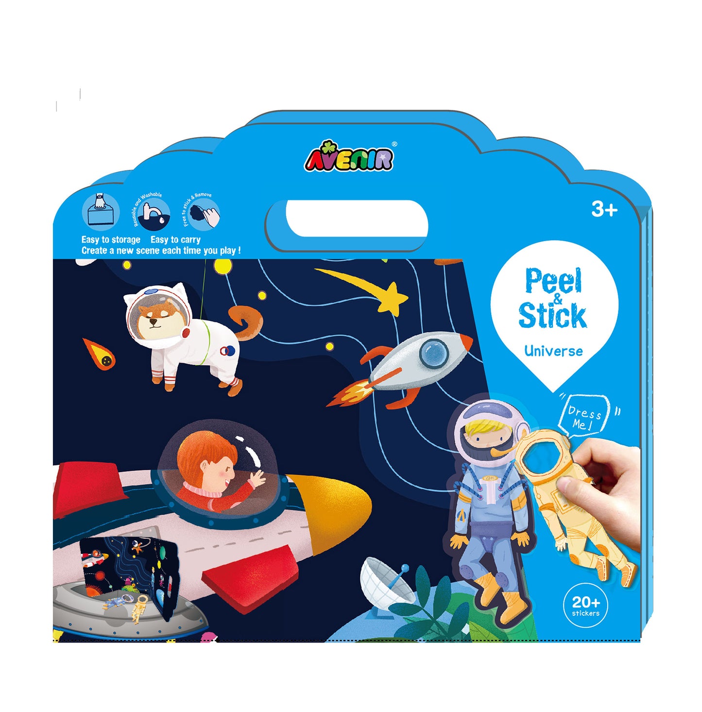 AVENIR - PEEL AND STICK - SPACE GALAXY PLAY SET