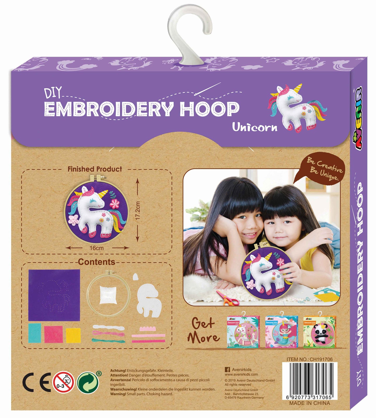 AVENIR - EMBROIDERY HOOP - UNICORN