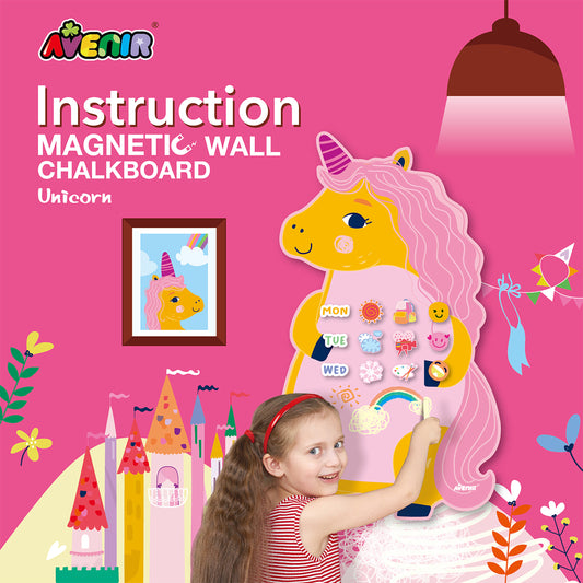 AVENIR - MAGNETIC WALL CHALKBOARD - UNICORN