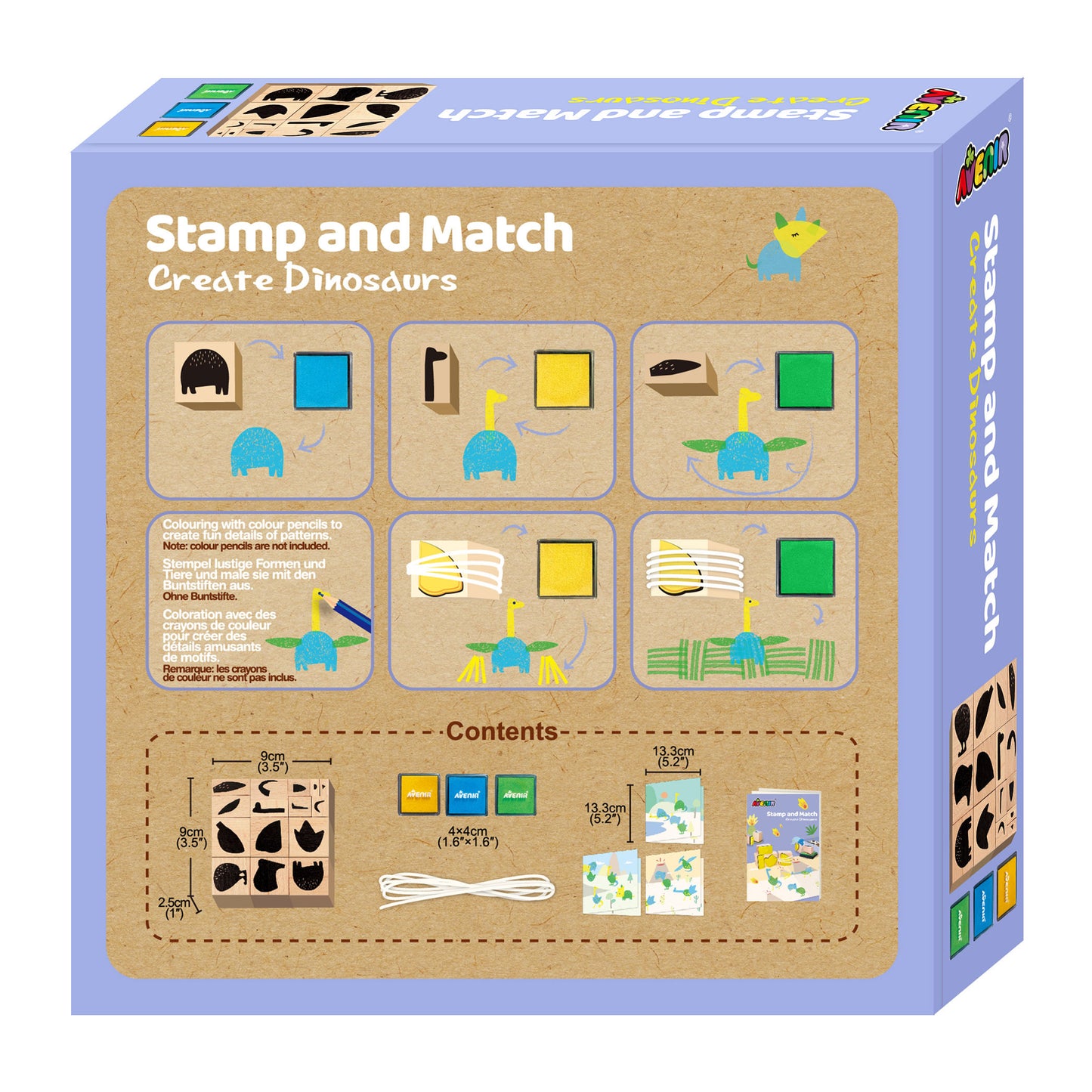 AVENIR - STAMP & MATCH - CREATE DINOSAURS