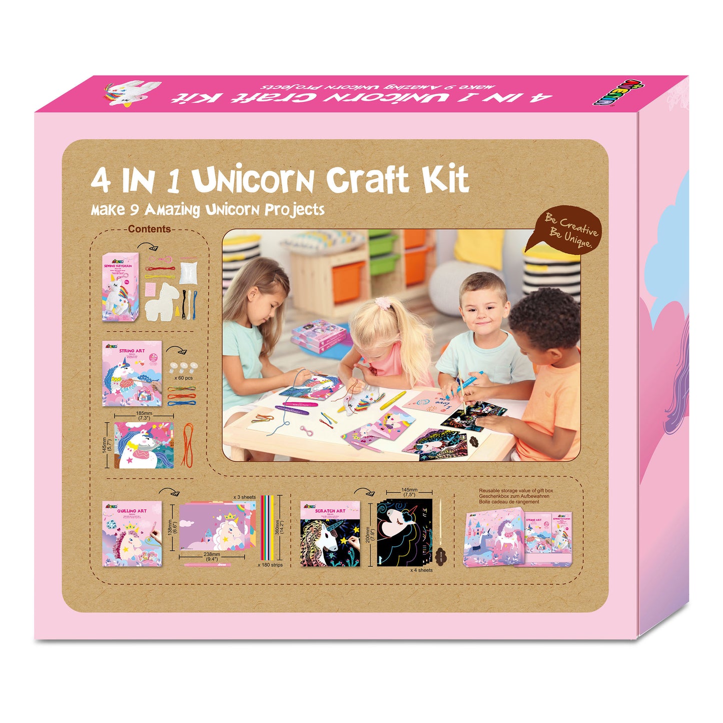 AVENIR - 4 IN 1 UNICORN CRAFT KIT