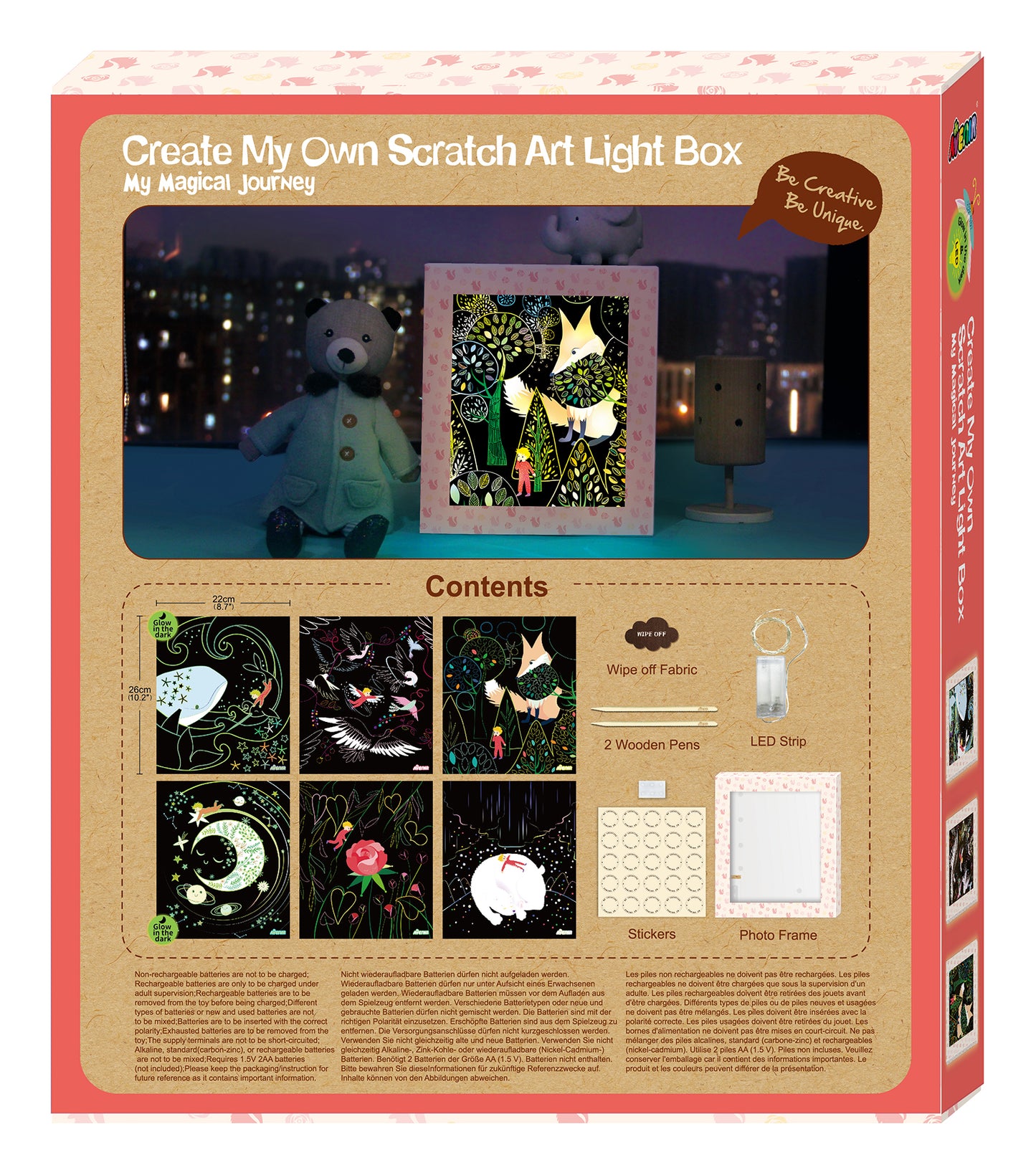 AVENIR - CREATE MY OWN SCRATCH ART LIGHT BOX - MY MAGICAL JOURNEY