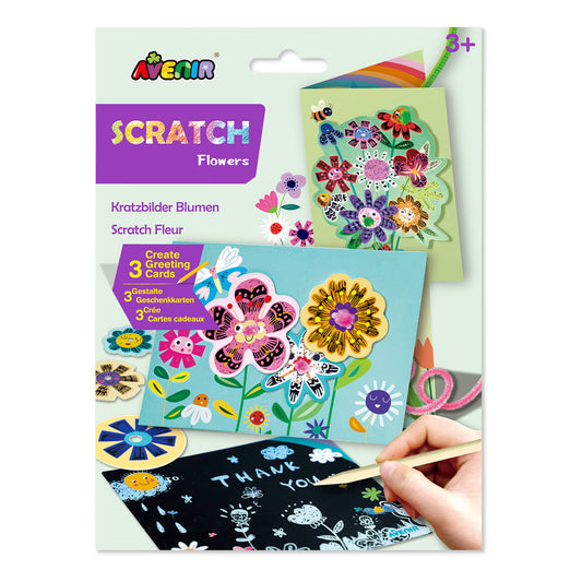 AVENIR - SCRATCH GREETING CARD - FLOWERS