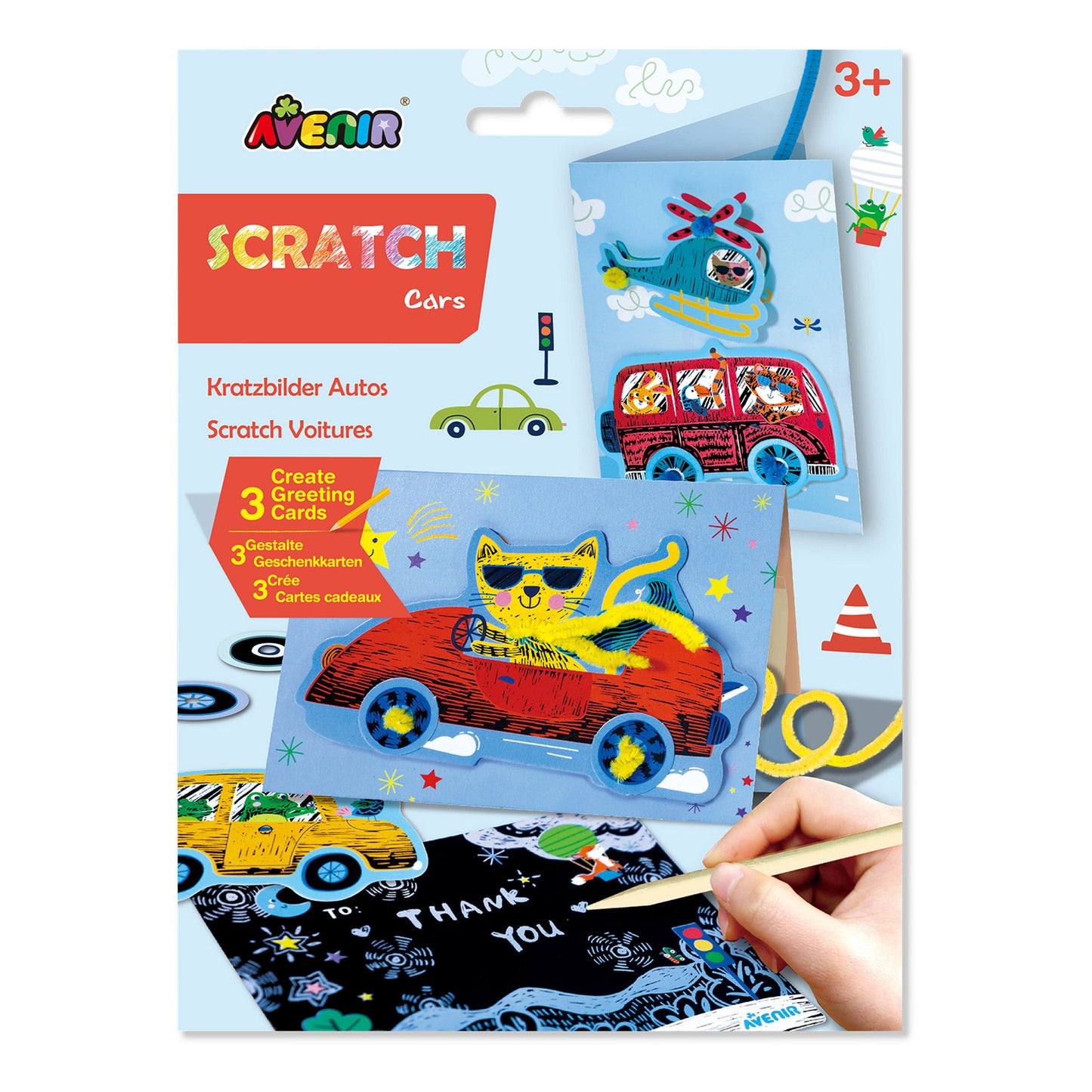 AVENIR - SCRATCH GREETING CARD - CARS