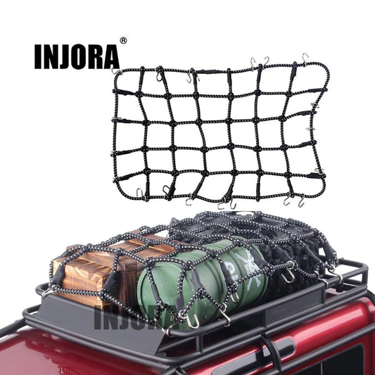 INJORA 1PCS Black/Red Elastic Luggage Net for 1/10 RC Rock Crawler