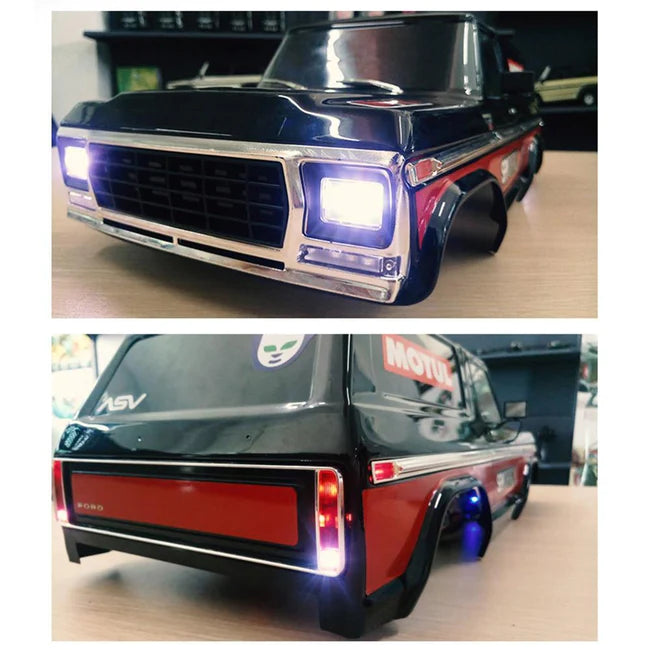 INJORA LED Light System Front & Rear Lamp Group for TRX-4 Bronco 82046-4