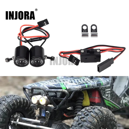 INJORA Super Bright LED Lights Headlight with On-Off Switch for 1/10 RC Car