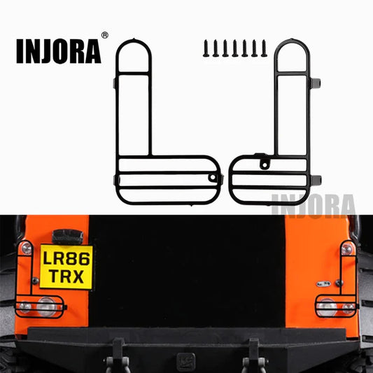 INJORA 2PCS Metal Taillight Cover for 1/10 RC Crawler Traxxas TRX-4