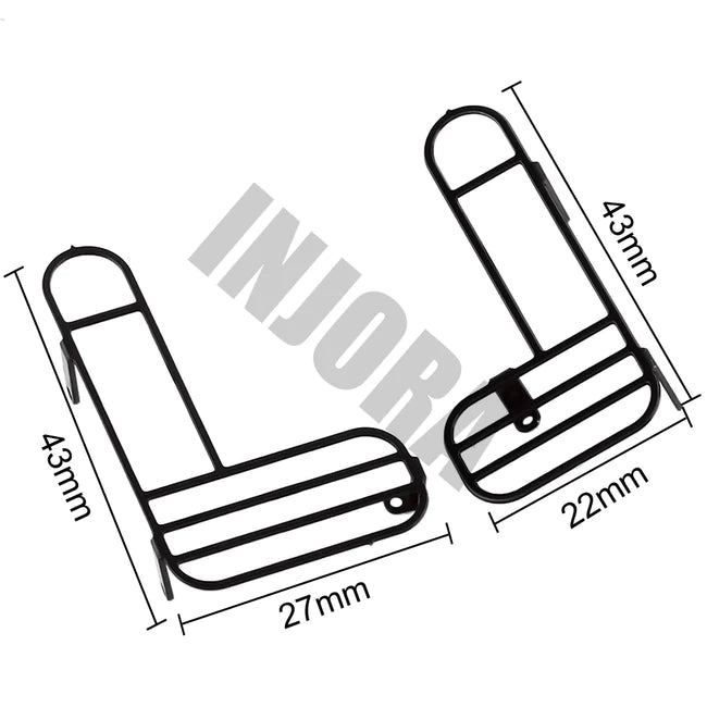 INJORA 2PCS Metal Taillight Cover for 1/10 RC Crawler Traxxas TRX-4