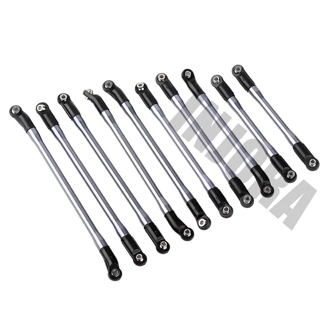 INJORA 10Pcs/Set 313mm Aluminium Links Set Plastic Rod Ends for Axial SCX10 II 90046