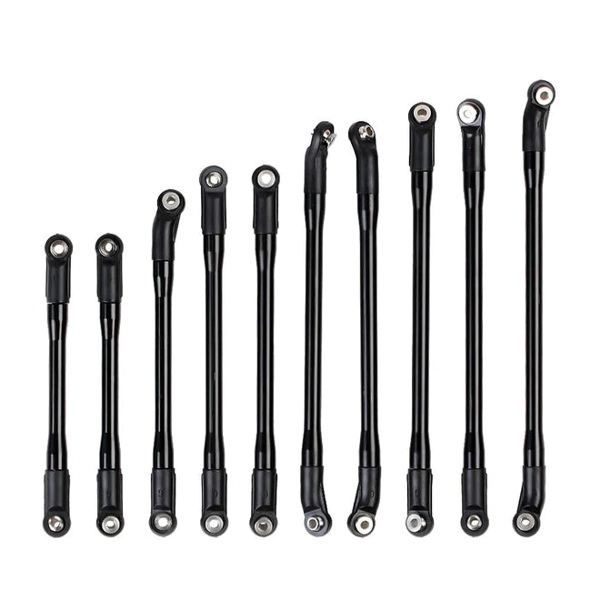 INJORA 10Pcs/Set 313mm Aluminium Links Set Plastic Rod Ends for Axial SCX10 II 90046