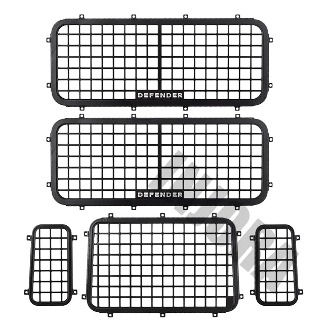 INJORA 5PCS Metal Window Mesh Protective Net for Traxxas TRX-4 Defender