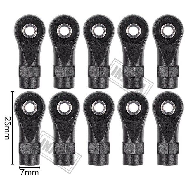 INJORA 10PCS Plastic Rod Ends Link Balls for Traxxas TRX-4