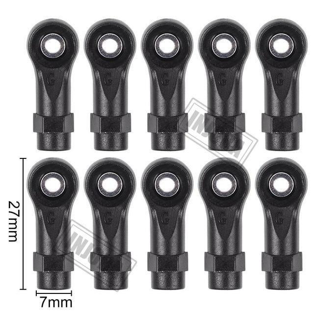 INJORA 10PCS Plastic Rod Ends Link Balls for Traxxas TRX-4