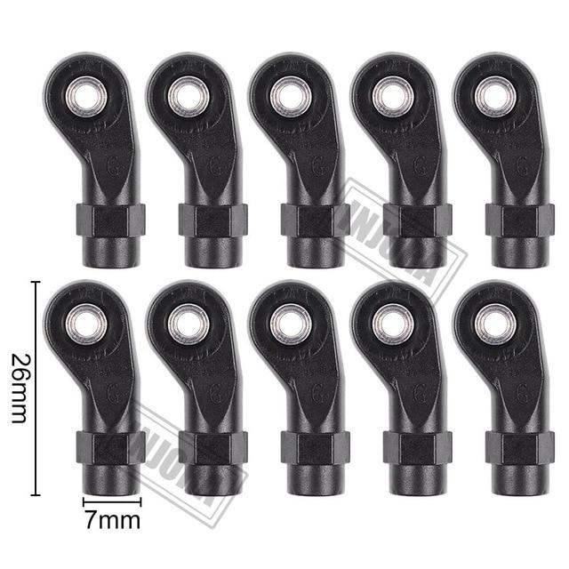 INJORA 10PCS Plastic Rod Ends Link Balls for Traxxas TRX-4