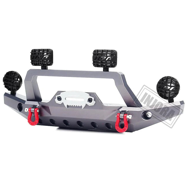 INJORA Metal Front Bumper with LED Light for Traxxas TRX-4 Sport 82024-4