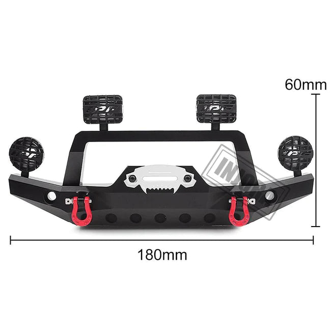 INJORA Metal Front Bumper with LED Light for Traxxas TRX-4 Sport 82024-4