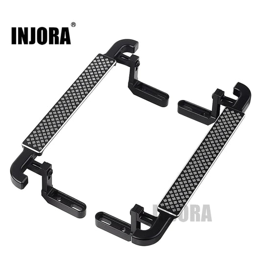 INJORA 2PCS Black Metal Side Pedal Rock Sliders for Traxxas TRX-4