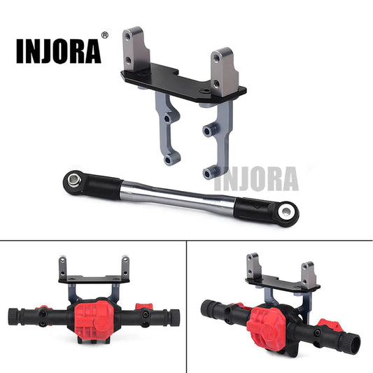 INJORA Metal Servo Mount Base Stand with Steering Link Rod for SCX10 II AR44 Axles