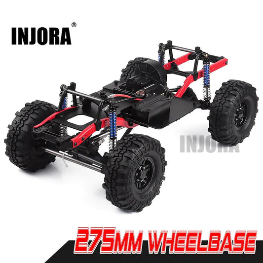 INJORA 275mm Wheelbase Assembled Frame Chassis with Wheels for SCX10 D90 TF2 MST