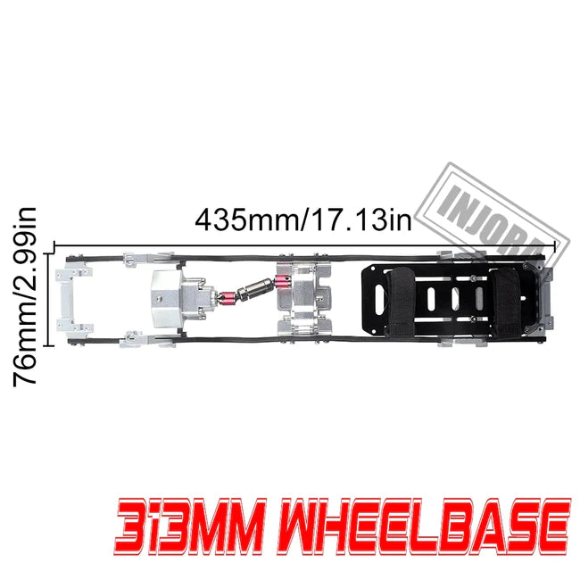 INJORA 313mm Wheelbase UPGRADE kit components for SCX10 & SCX10 II 90046