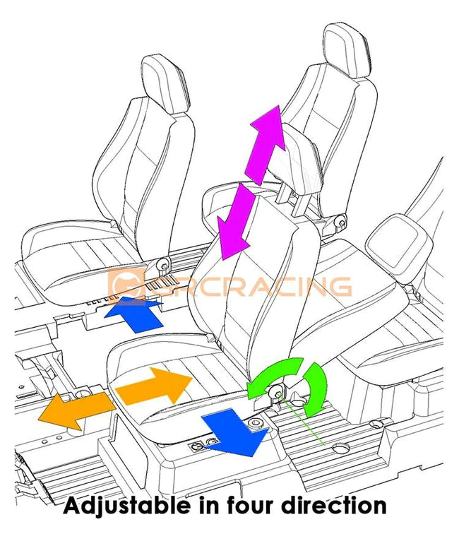 INJORA Black Interior Body Shell Cab Seat Kit for TRX4 G500 TRX6 G63