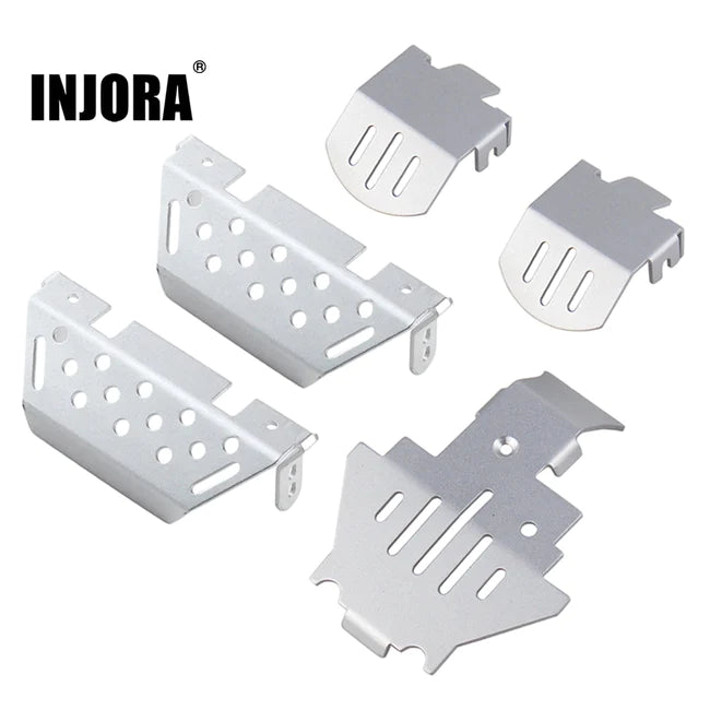 INJORA Aluminum Chassis Armor Axle Protector Skid Plate for Traxxas TRX-4