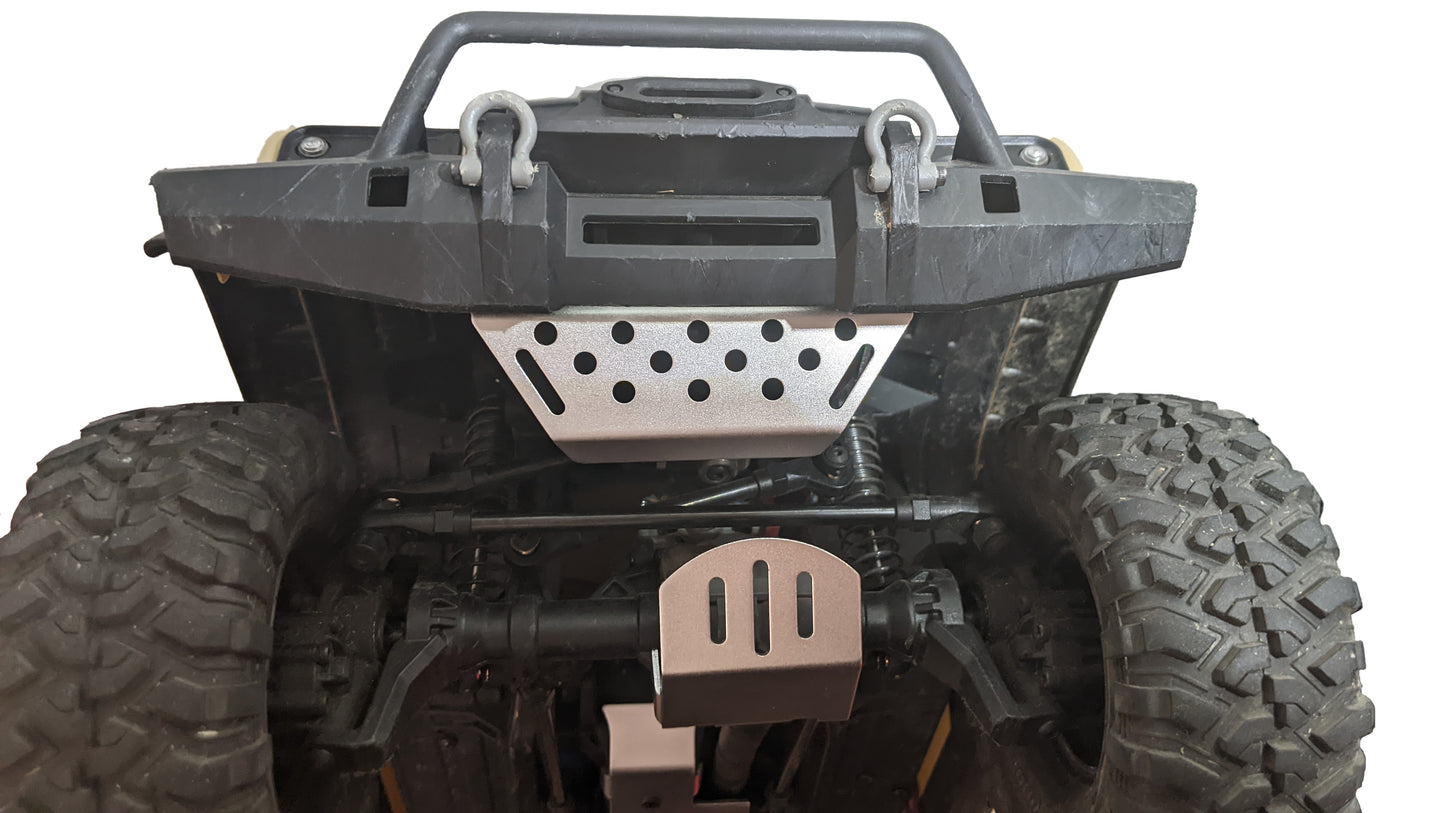 INJORA Aluminum Chassis Armor Axle Protector Skid Plate for Traxxas TRX-4