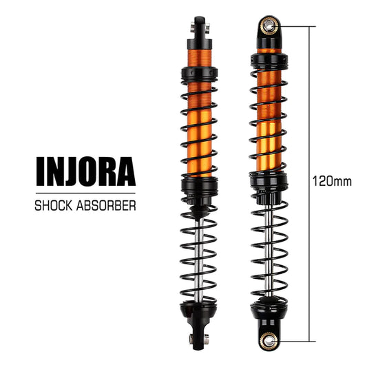 INJORA Aluminum 70-120mm Dual Stage Spring Shock Absorber Damper for 1/10 RC Crawler