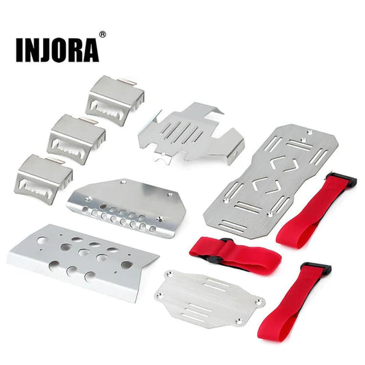 INJORA Stainless Steel Chassis Armor Axle Protector Skid Plate for Traxxas TRX-6 G63