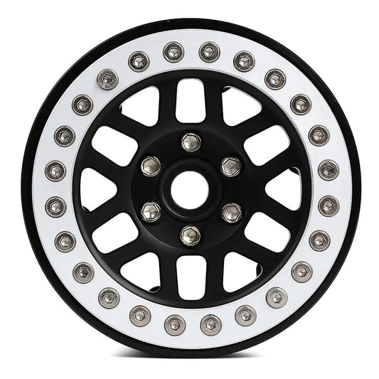 INJORA 4PCS 2.0" 12-spoke Metal Beadlock Wheel Rims Fit 1.9" RC Crawler Tires