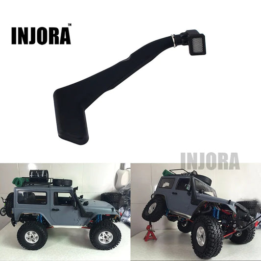 INJORA Black Soft Rubber Snorkel for Axial SCX10 Jeep Wrangler