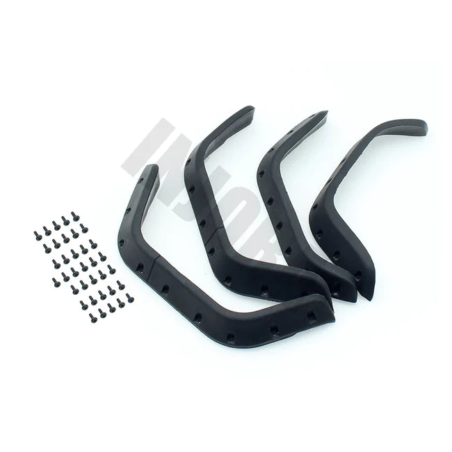 INJORA 4PCS Black Rubber Fender Flares for Axial SCX10 II Jeep Cherokee