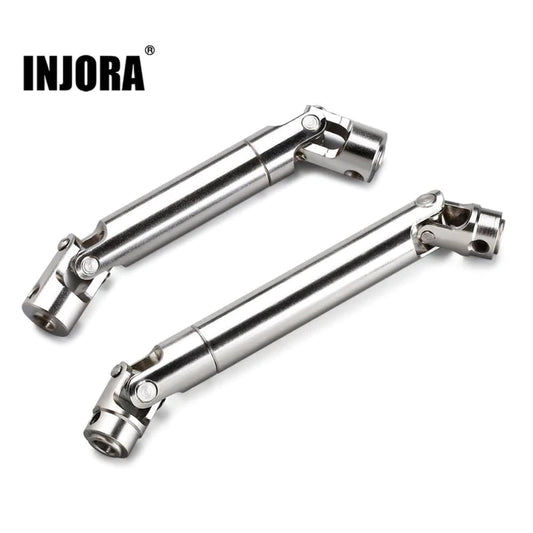 INJORA 2Pcs Steel CVD Universal Joint Drive Shaft for 1/10 RC Crawler