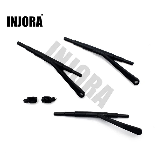 INJORA 3PCS Black Rubber Wipers for 1/10 Axial SCX10 II Jeep Cherokee