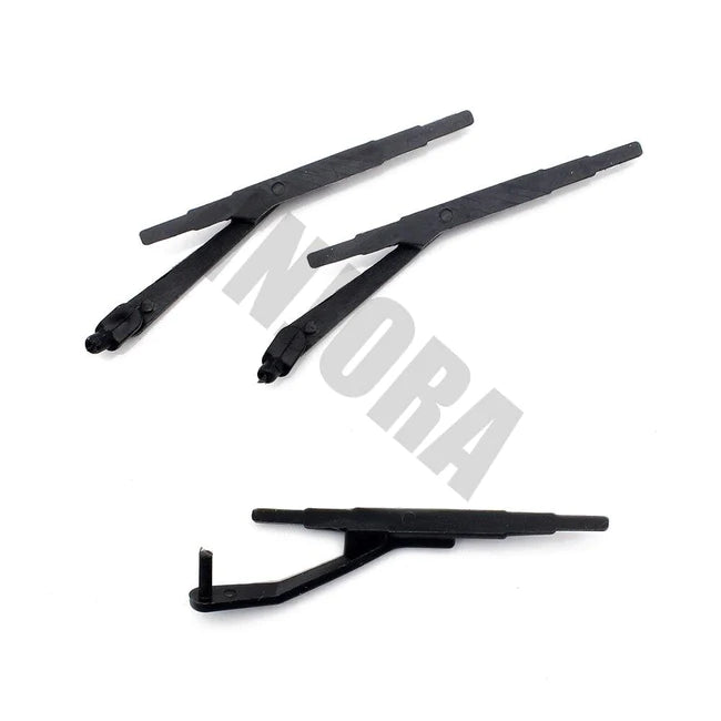 INJORA 3PCS Black Rubber Wipers for 1/10 Axial SCX10 II Jeep Cherokee