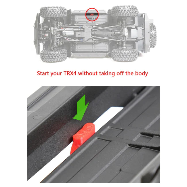 INJORA ESC Easy Start Trigger Power Switch for Traxxas TRX-4