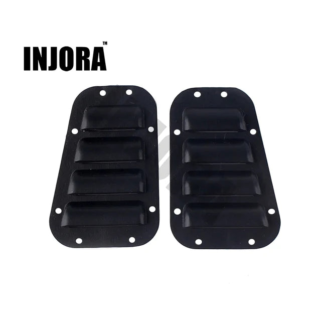 INJORA 2PCS Black Plastic Intake Grille Cover for Traxxas TRX-4