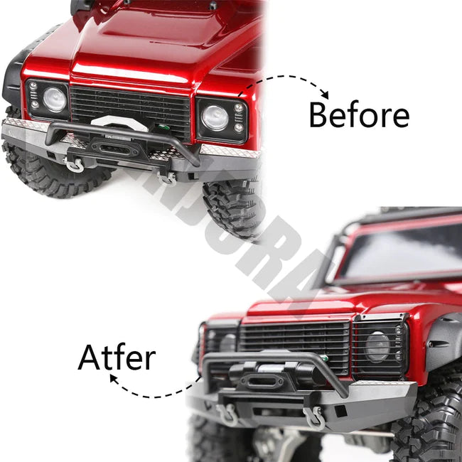 INJORA 2PCS Metal Front Lamp Guards, Headlight Cover Grille for Traxxas TRX-4