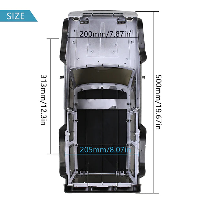 INJORA 313mm 12.3" Wheelbase Jeep Cherokee Painted Hard Plastic Body for Axial SCX10 & SCX10 II 90046 90047