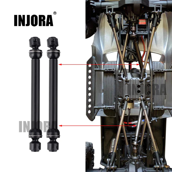 Universal Drive INJORA 2PCS 112-152mm Metal Steel Universal Drive CVD Shaft for 1/10 R ...