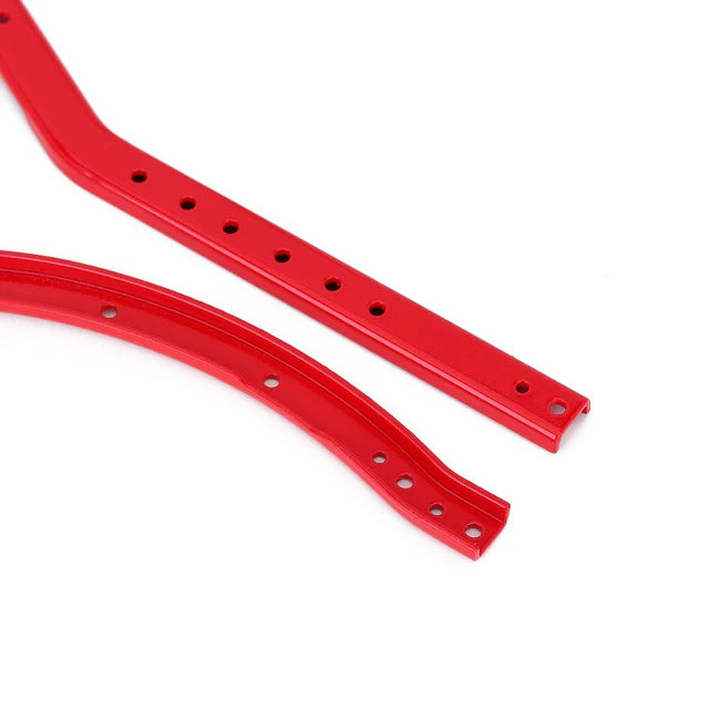 INJORA 2PCS Metal Black/Red Girder Side Frame Chassis Rails for SCX10 & SCX10 II