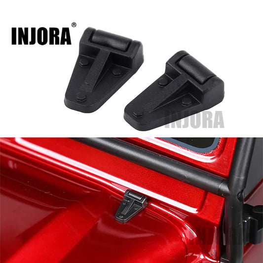 INJORA 2PCS Black Plastic Engine Cover Hinge for Traxxas TRX-4