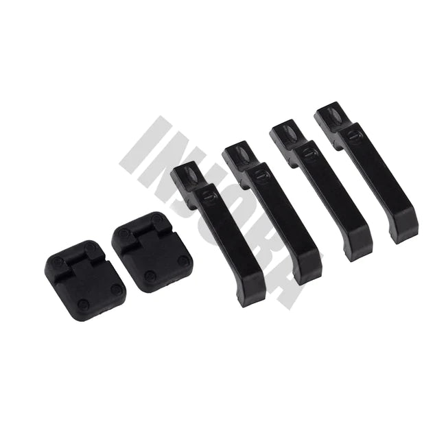 INJORA 1Set Black Plastic Car Door Hinges & Door Handles for Traxxas TRX-4