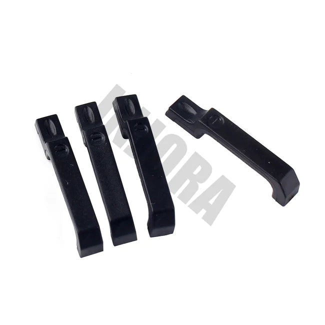 INJORA 1Set Black Plastic Car Door Hinges & Door Handles for Traxxas TRX-4