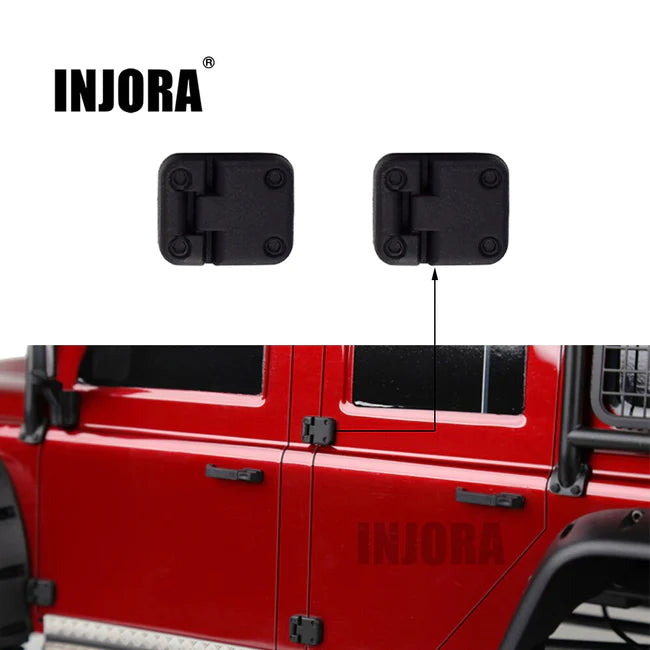 INJORA 2PCS Black Plastic Car Door Hinge for Traxxas TRX-4