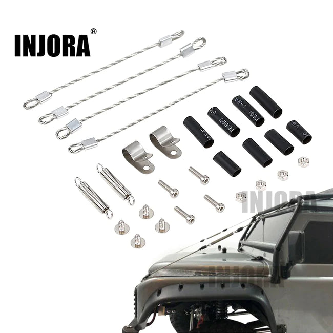 INJORA RC Car Modified Part Steel Rope for 1/10 RC Rock Crawler