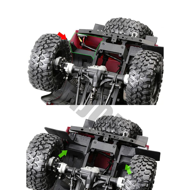 INJORA Front & Rear Mud Flaps Rubber Fender for Traxxas TRX-4