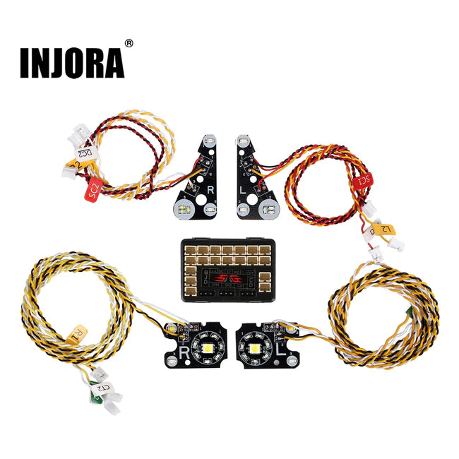 INJORA Front Rear LED Lights Lamp Group for Traxxas TRX-4 Defender