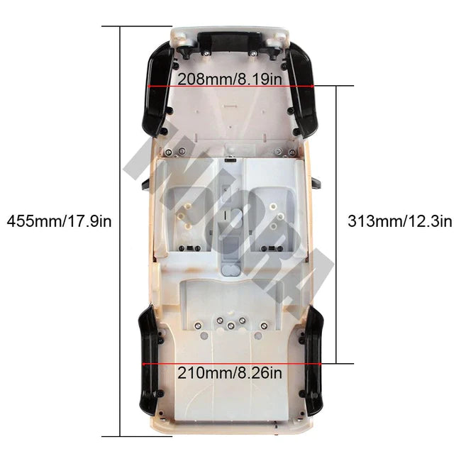 INJORA 313mm 12.3" Wheelbase Jeep Wrangler Unassembled Body Shell for Axial SCX10 & SCX10 II 90046 90047